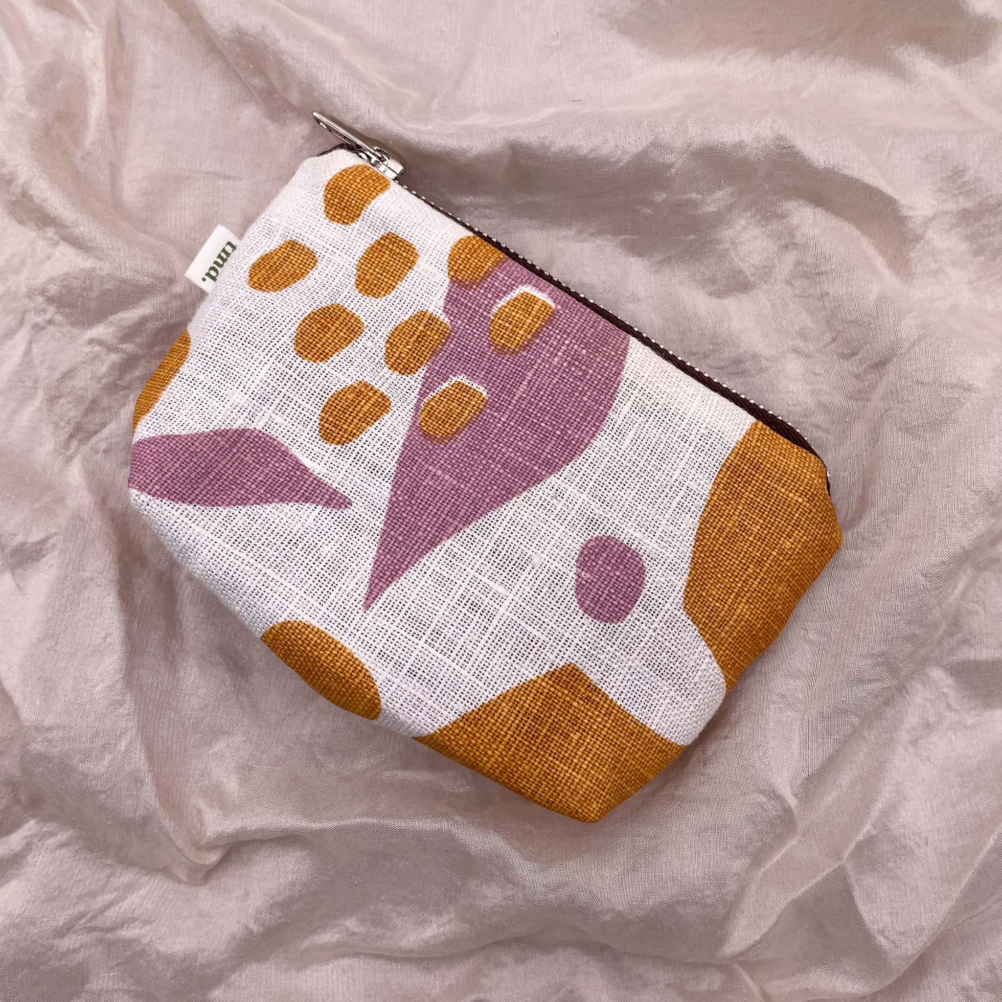 Little Bag - Abstract Floral in Dusty Pink and Ochre