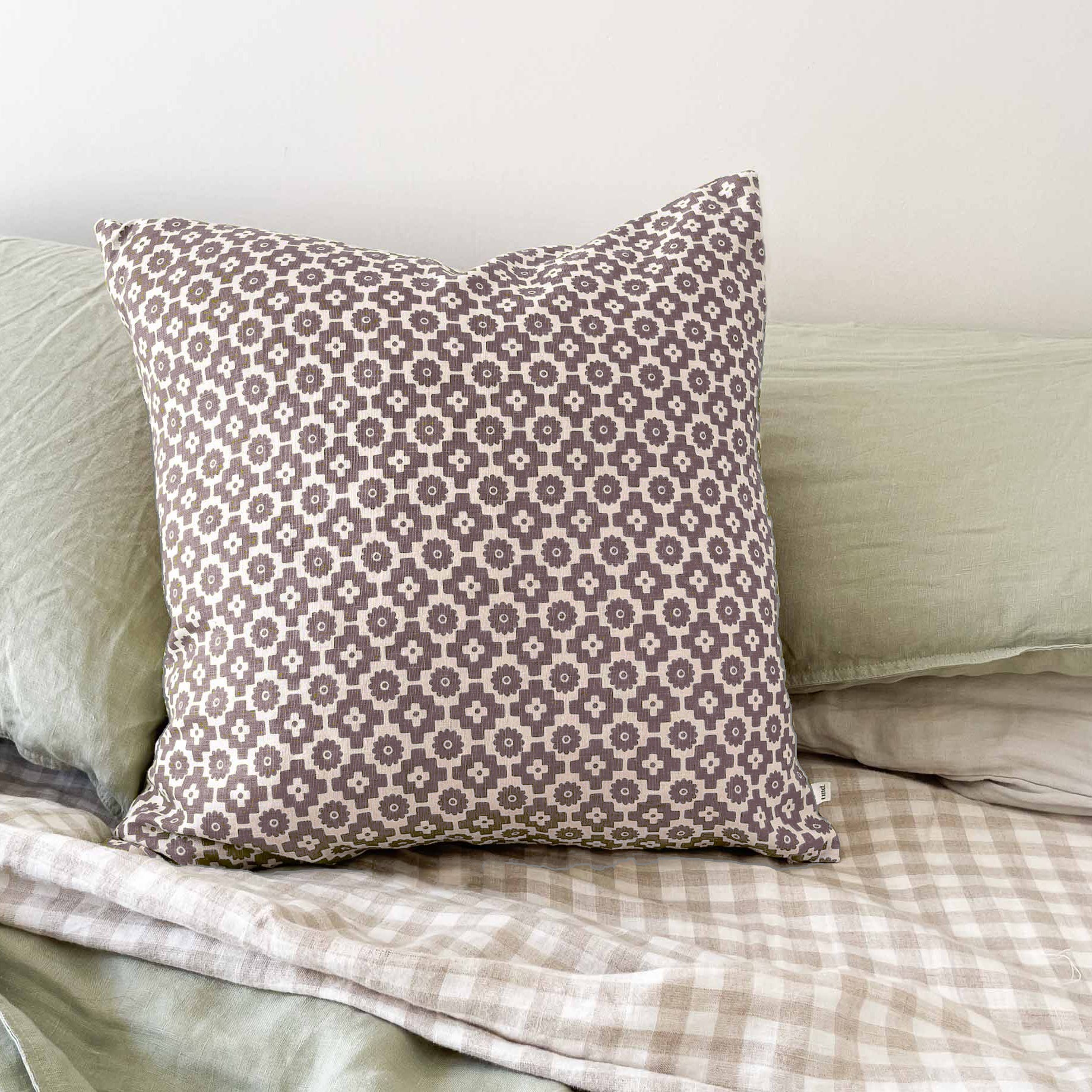 Cushion Cover - Geo Floral In Dusty Lilac