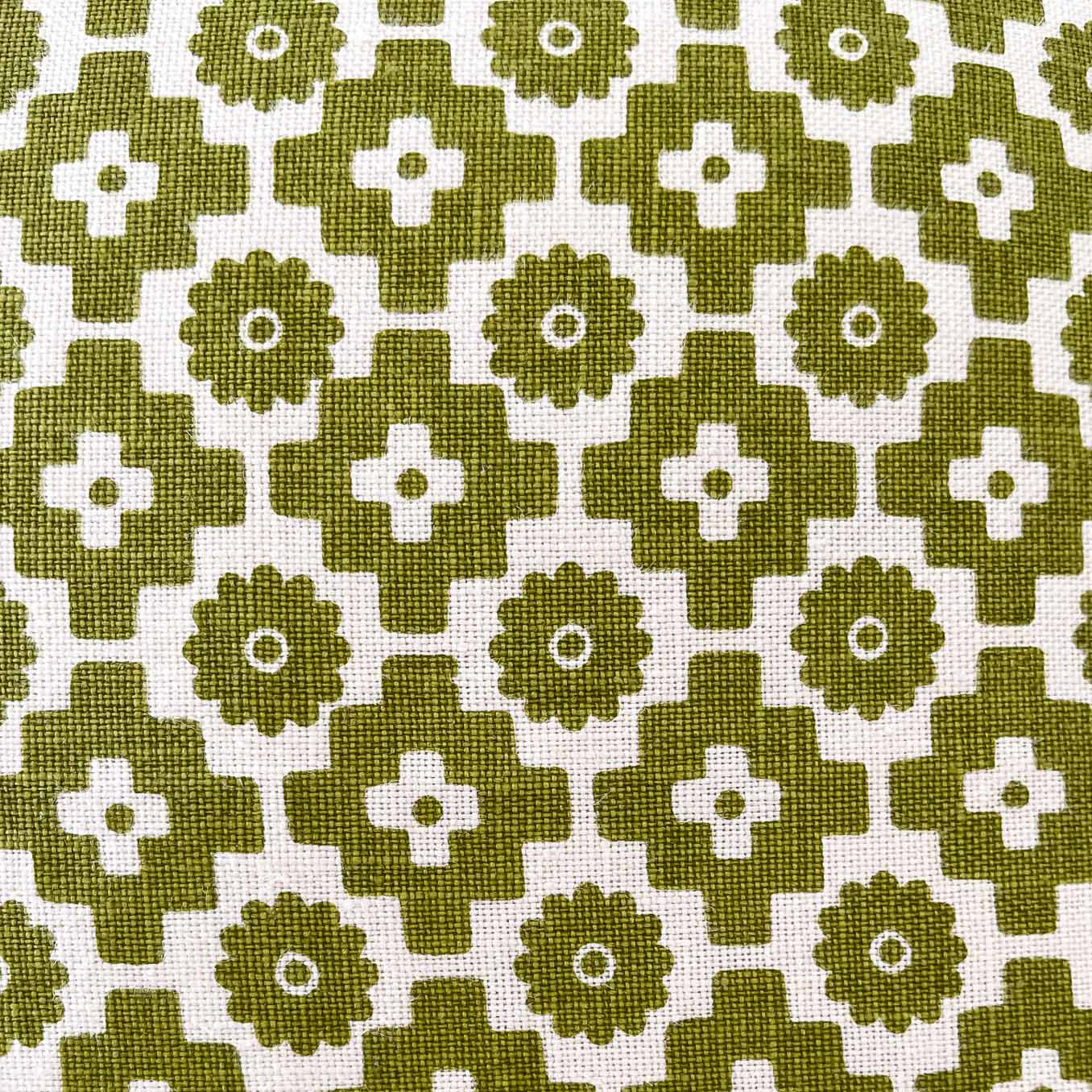 Cushion Cover - Geo Floral In Olive